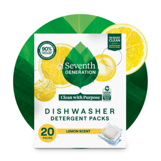 Seventh Generation Dishwasher Detergent Pack - 20 Count - Lemon
