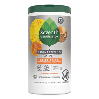 Front view: Disinfecting Wipes - Lemongrass Citrus