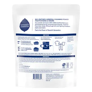 SVG_Free & Clear_Laundry Detergent Powder Back