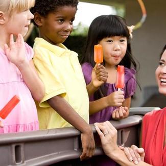 Children Eating Popsicles