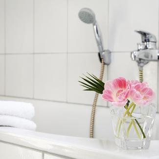 Flowers in Bathroom