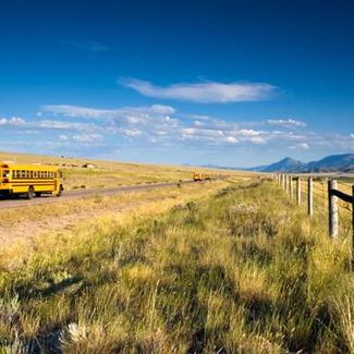 School Bus on Highway