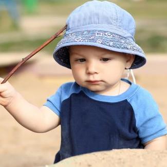 Toddler Playing in Sandbox