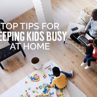 Family Keeping Busy in Living Room