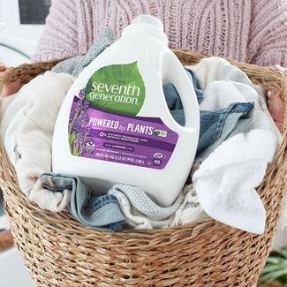 Laundry Detergent Resting in Laundry Basket