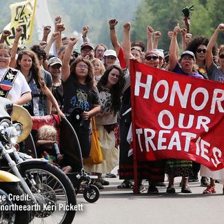 Protesters at Climate Rally