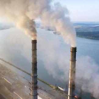 Smokestacks emitting pollution