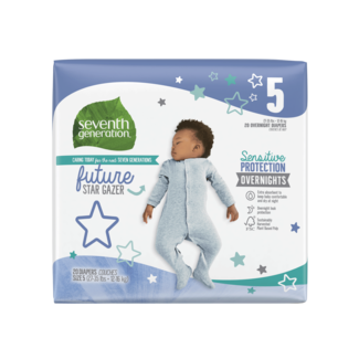 Honest Disposable Overnight Diaper Size 6 (35+lbs) - Sleepy Sheep