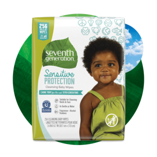 Sensitive Protection Cleansing Baby Wipes, Peel & Reseal front