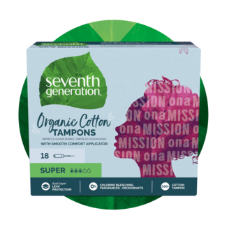 Organic Cotton Tampons, Super Absorbency front