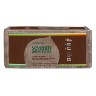 100% Recycled Paper Napkins - Unbleached