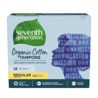 Organic Cotton Tampons, Regular Absorbency