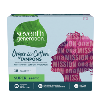 Organic Cotton Tampons, Super Absorbency