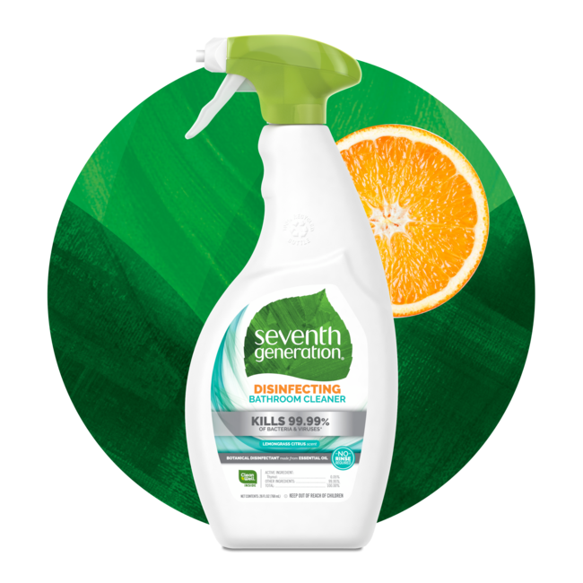 Disinfecting Bathroom Cleaner Lemongrass Citrus Seventh Generation