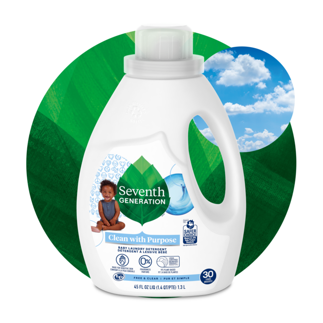 Baby Liquid Laundry Detergent Free & Clear Seventh Generation