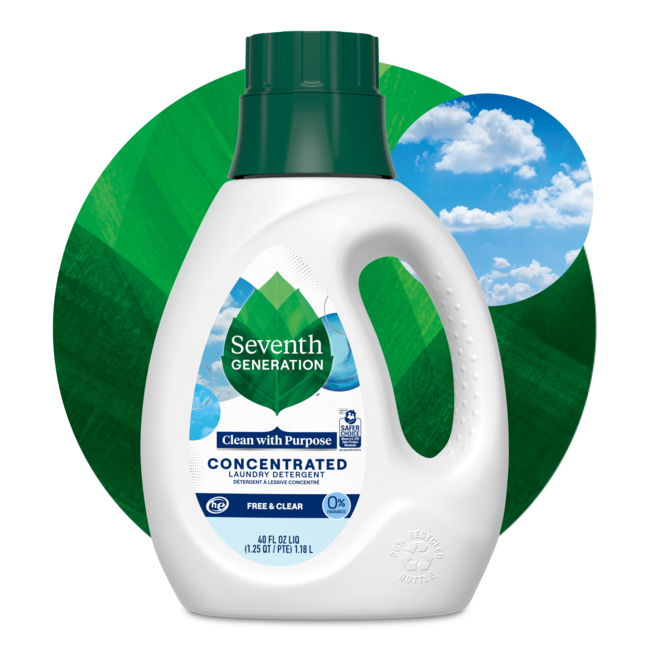Concentrated Laundry Detergent Free & Clear Seventh Generation