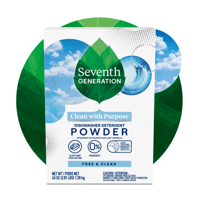 Dishwasher Detergent Powder Free & Clear Seventh Generation