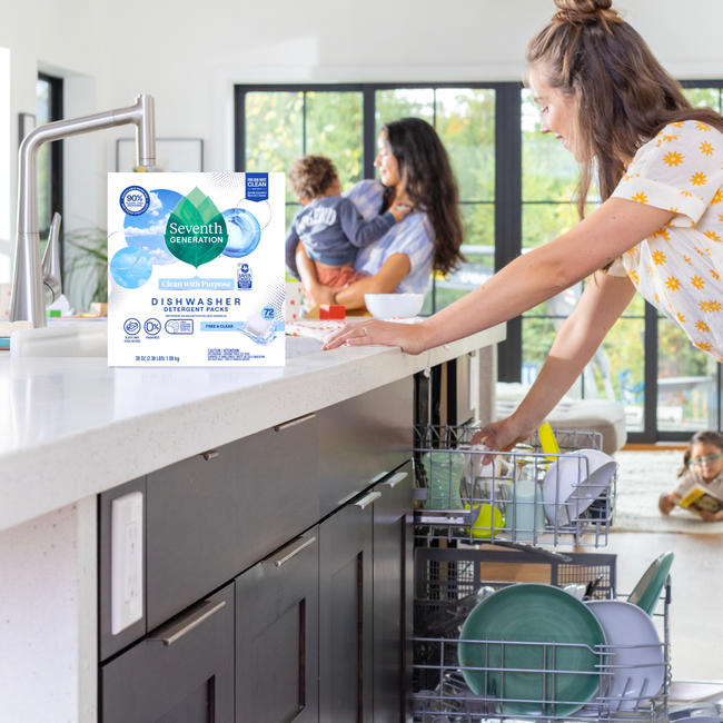 Dishwasher Detergent Packs Free & Clear Seventh Generation