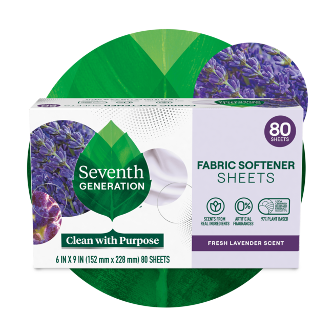 Fabric Softener Sheets Fresh Lavender Seventh Generation