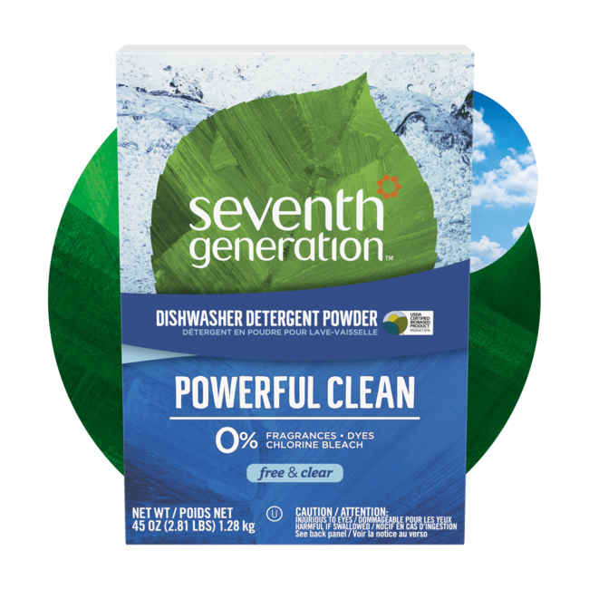 Dishwasher Detergent Powder Free & Clear Seventh Generation