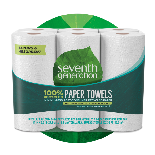 100 Recycled Paper Towels Seventh Generation