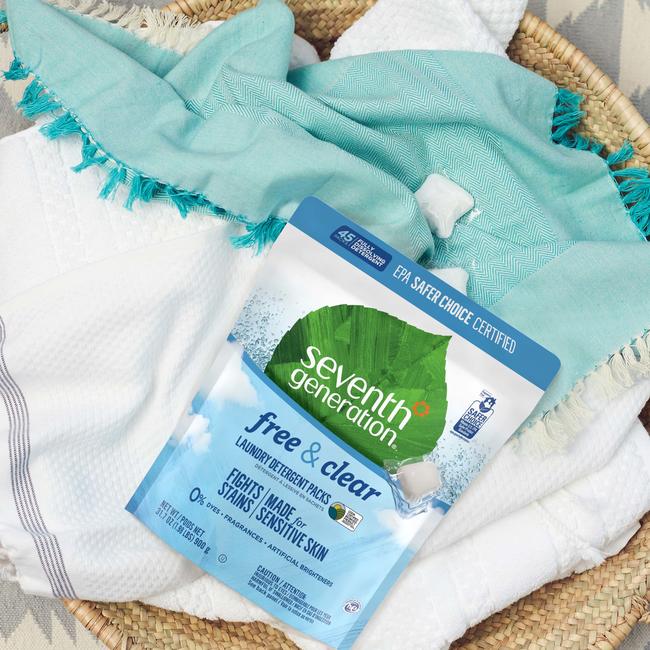 Laundry Detergent Packs Free & Clear Seventh Generation