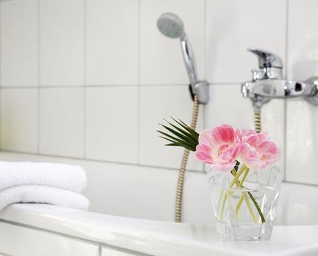 Flowers in Bathroom