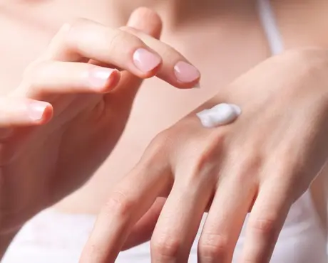 Lotion on Hands
