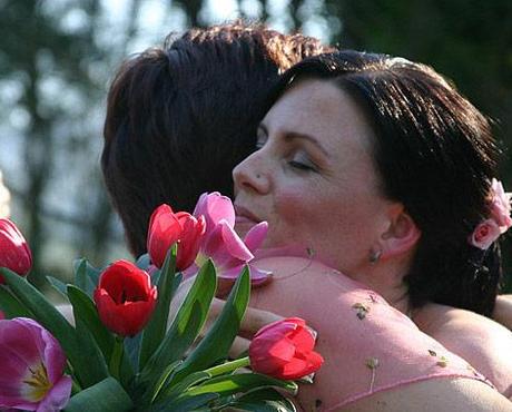 Mother, Daughter Hugging