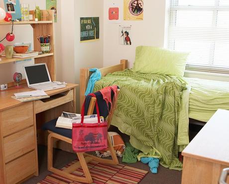 Messy dorm room 