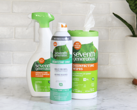 Disinfectant Products on Counter