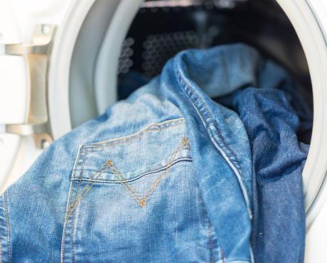 Jeans Going into Washer