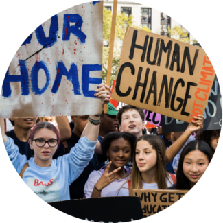 Youth gather and peacefully protest