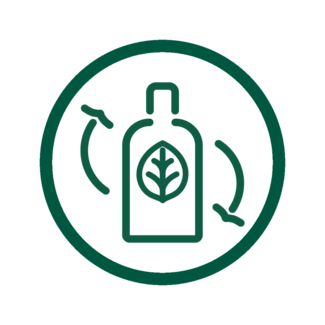 Icon of Seventh Generation Bottle and recycle symbol