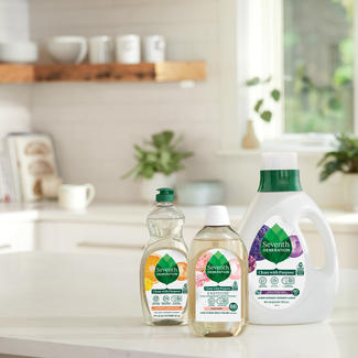 Seventh Generation Products on Kitchen Counter