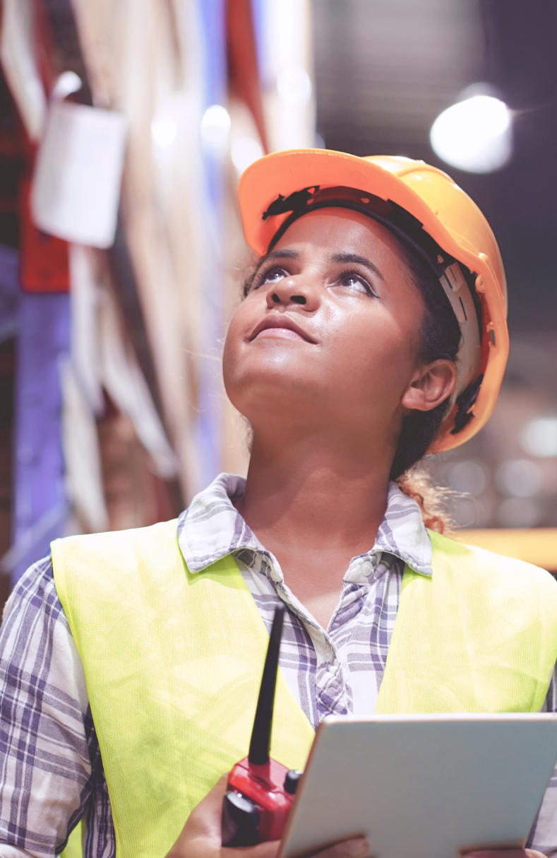 Worker with Hardhat and Vest